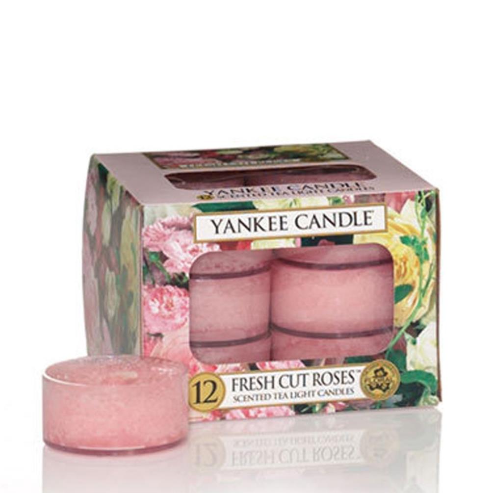 Yankee Candle Fresh Cut Roses Tea Lights (Pack of 12) £4.19
